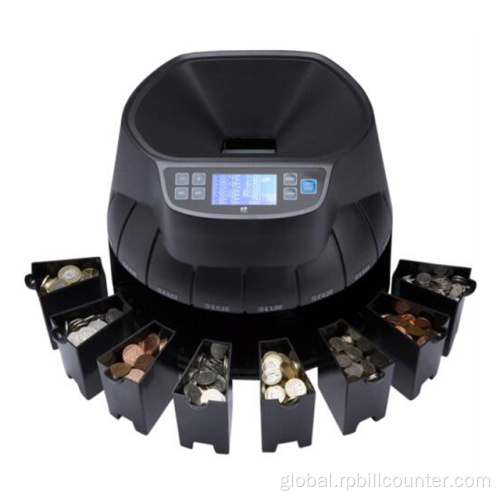 Euro Coin Counter Black Coin Counter and Sorter with LED Screen Manufactory